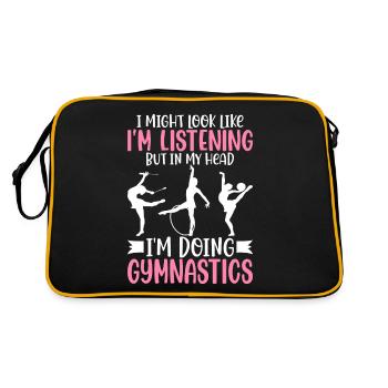 I listen, but I do gymnastics gymnast - Retro Bag - black/gold - Back