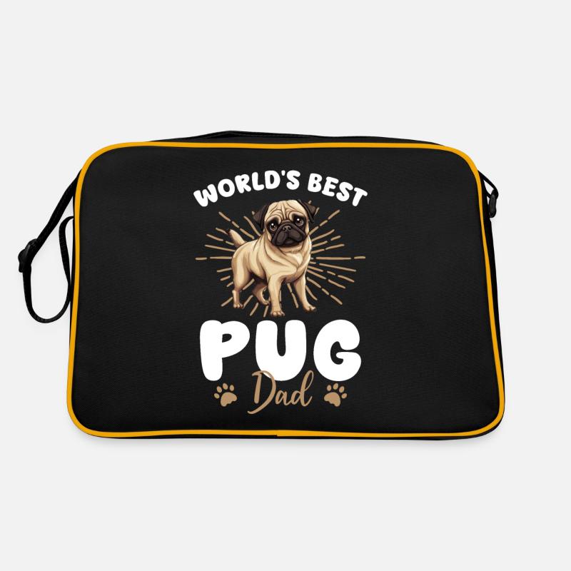 Mops Groovy Mops Dad Retro Tasche