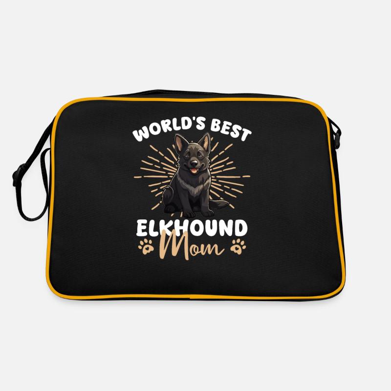 Norwegischer Elchhund Groovy Elkhound Mom Retro Tasche