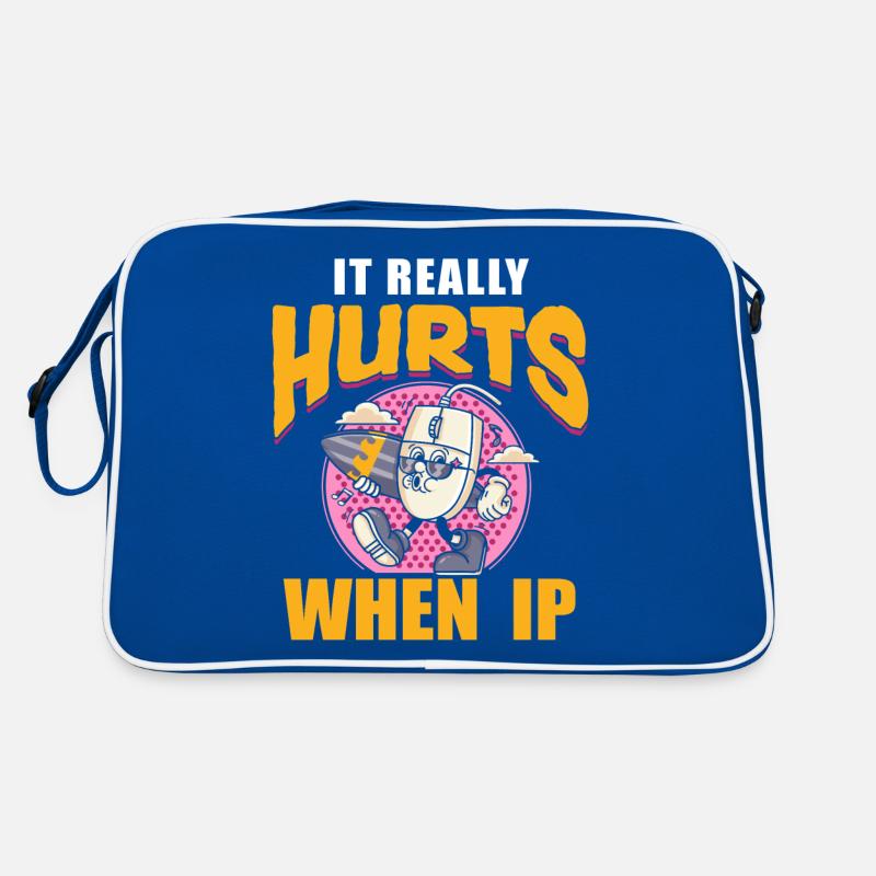 Lustiger Spruch "It Burns when i Pee"! Retro Tasche