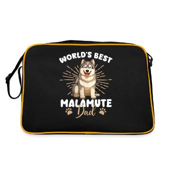 Chien Malamute d’Alaska Papa Malamute - Sac Retro - noir/or - Dos