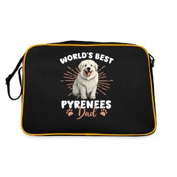 Pyrenean Mountain Dog Great Pyrenees Dad - Retro Bag - black/gold - Back