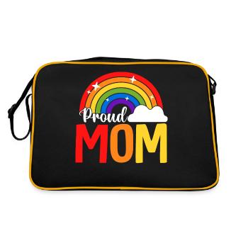 Maman LGBTQ Maman fière - Sac Retro - noir/or - Dos