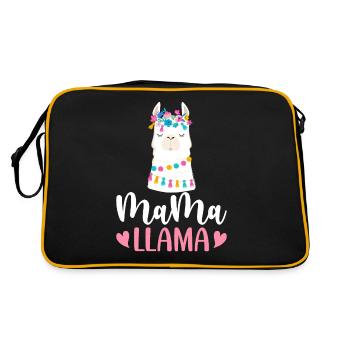 Mama Llama Llama Alpaca Mama - Retro Bag - black/gold - Back