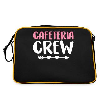 Cafeteria-Crew Lunch Lady Cafeteria-Mitarbeiterin - Retro Tasche - Schwarz/Gold - Hinten