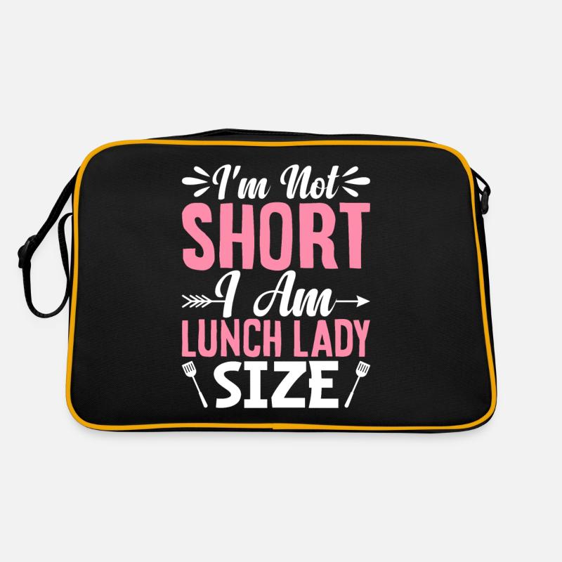 Ich bin nicht klein, ich bin Mittagessen Dame Retro Tasche