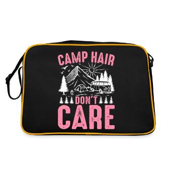 Rv Camping Camper Camping Mädchen Camp Haar Don't - Retro Tasche - Schwarz/Gold - Hinten