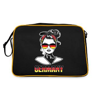 Sports Allemagne, Football, Tenue pour fan de sport - Sac Retro - noir/or - Dos