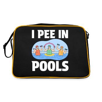 Lustig "I pee in Pools"! Sarkastisch, ironisch - Sac Retro - noir/or - Dos