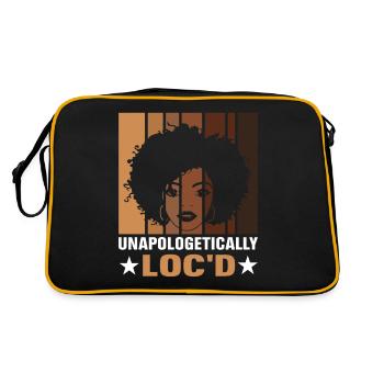 Unapologetically Loc'd Melanin Brown Skin Black - Retro Bag - black/gold - Back
