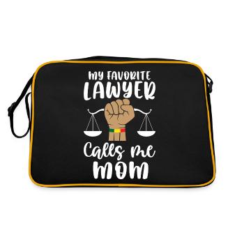 Lieblingsanwalt nennt Mutter Melanin braune Haut - Retro Tasche - Schwarz/Gold - Hinten