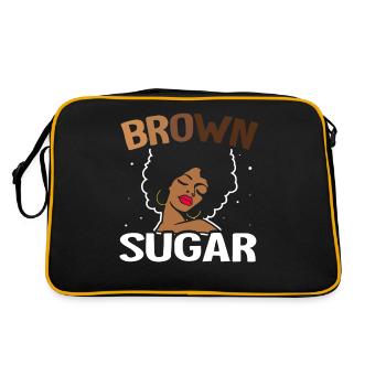 Brown Sugar Melanin Brown Skin Lips Black - Retro Bag - black/gold - Back