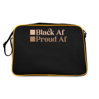 Noir Af Fier Af Mélanine Peau Brun Schwarze - Sac Retro - noir/or - Dos