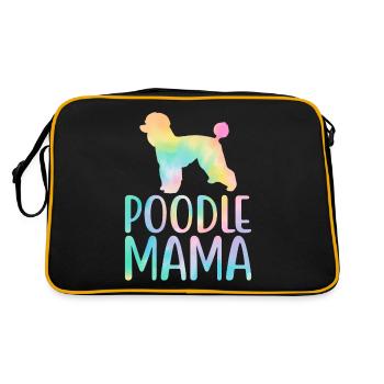 Caniche Maman Caniche Amoureux des chiens - Sac Retro - noir/or - Dos