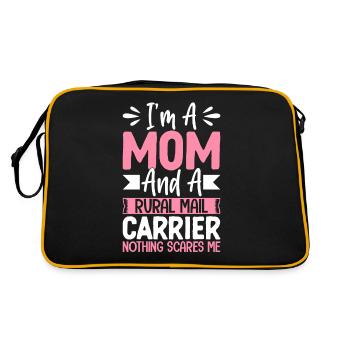 Mail Lady Mom Mail Postal Worker On - Retro Bag - black/gold - Back