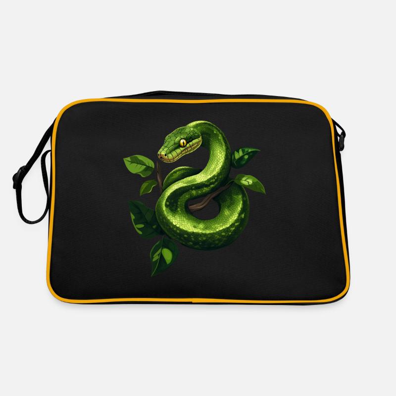 Arbre vert Python Serpents Amoureux Terrarium Sac Retro