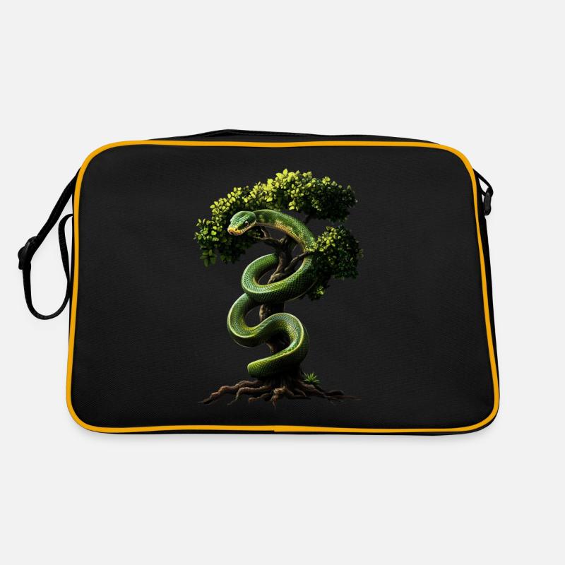 Arbre vert Python Serpents Amoureux Terrarium Sac Retro