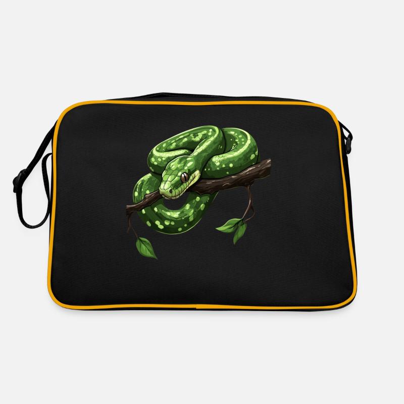 Arbre vert Python Serpents Amoureux Terrarium Sac Retro