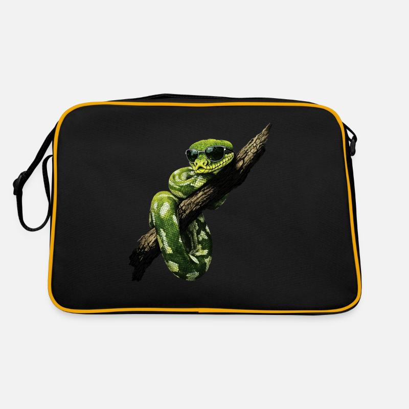 Arbre vert Python Serpents Amoureux Terrarium Sac Retro
