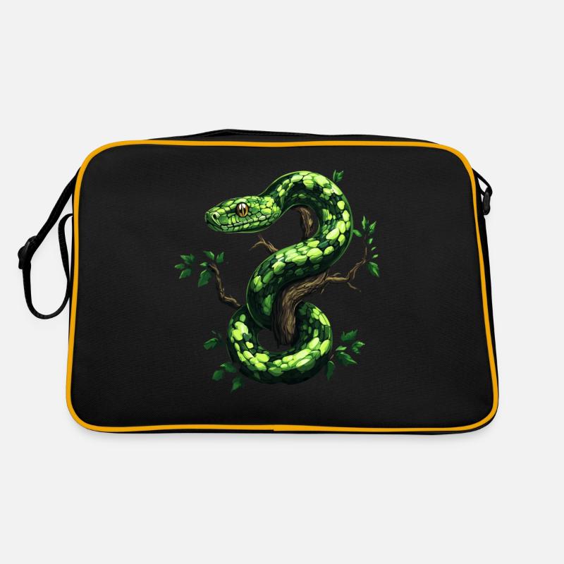 Arbre vert Python Serpents Amoureux Terrarium Sac Retro