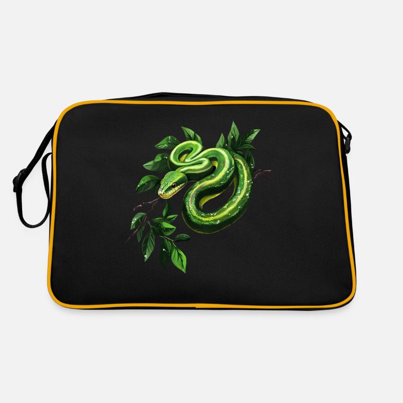 Arbre vert Python Serpents Amoureux Terrarium Sac Retro