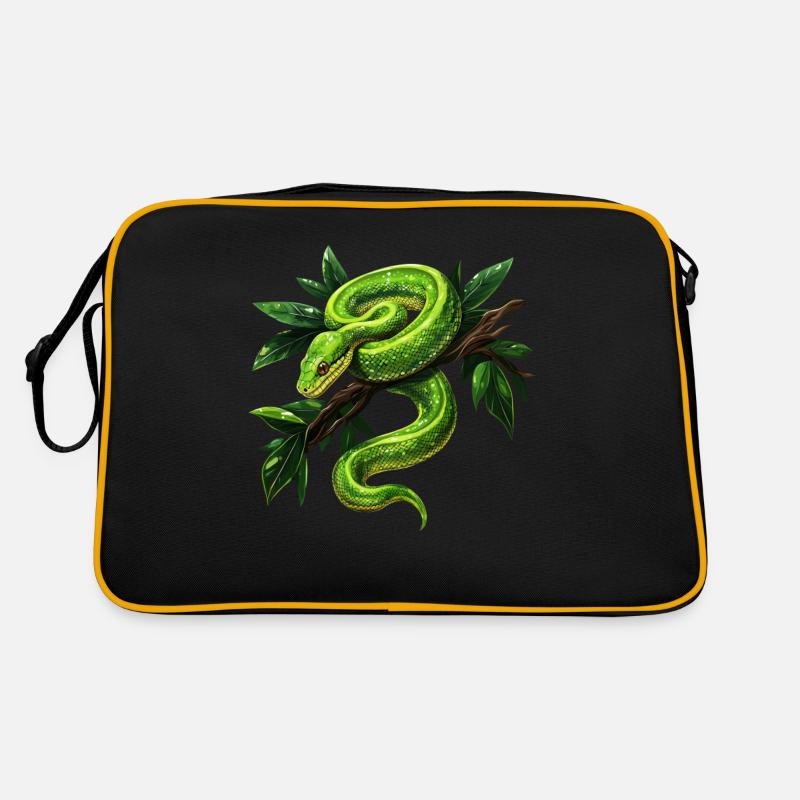 Green Tree Python Snakes Lover Terrarium Retro Bag