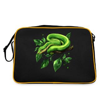 Green Tree Python Snakes Lover Terrarium - Retro Bag - black/gold - Back