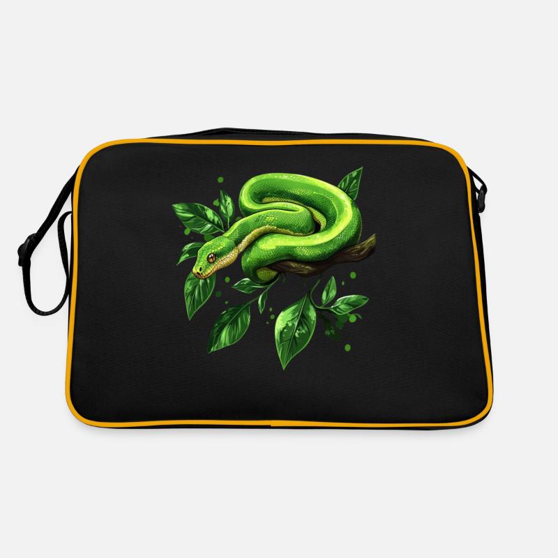 Arbre vert Python Serpents Amoureux Terrarium Sac Retro