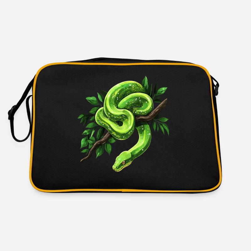 Arbre vert Python Serpents Amoureux Terrarium Sac Retro