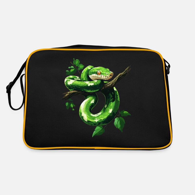 Arbre vert Python Serpents Amoureux Terrarium Sac Retro