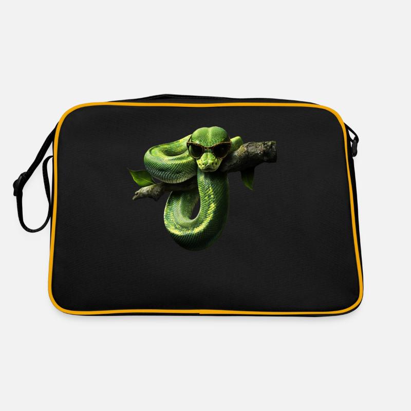 Arbre vert Python Serpents Amoureux Terrarium Sac Retro