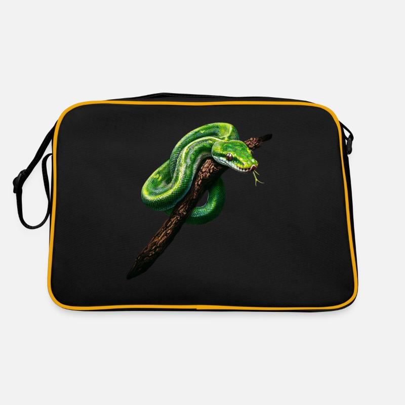 Arbre vert Python Serpents Amoureux Terrarium Sac Retro