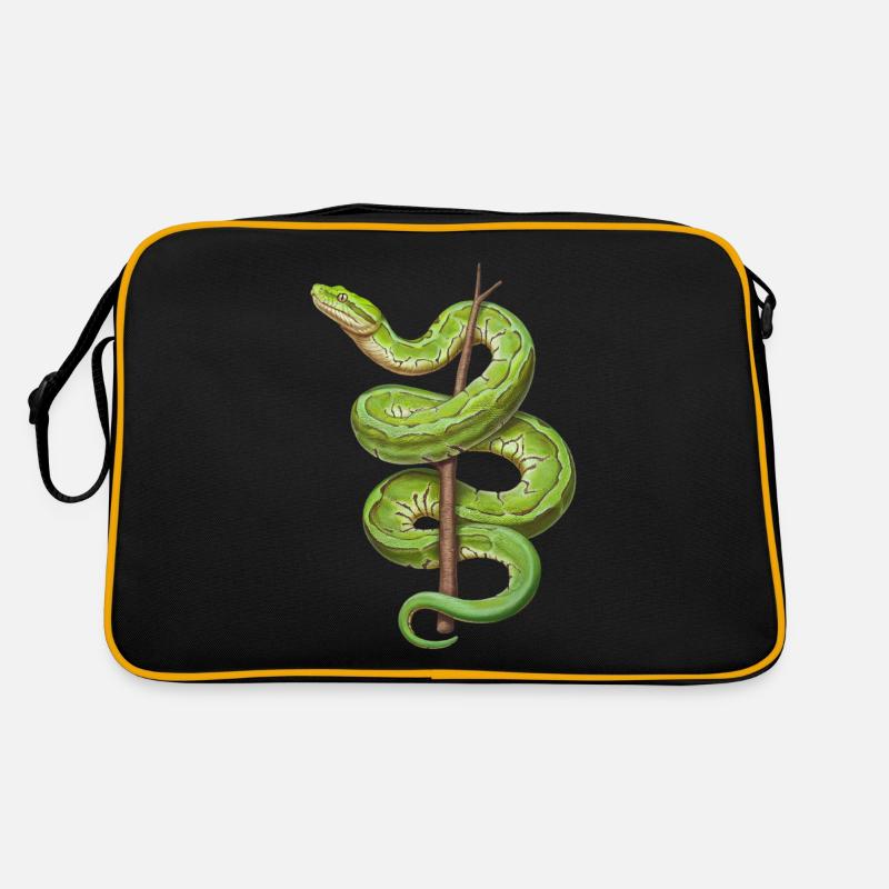 Arbre vert Python Serpents Amoureux Terrarium Sac Retro
