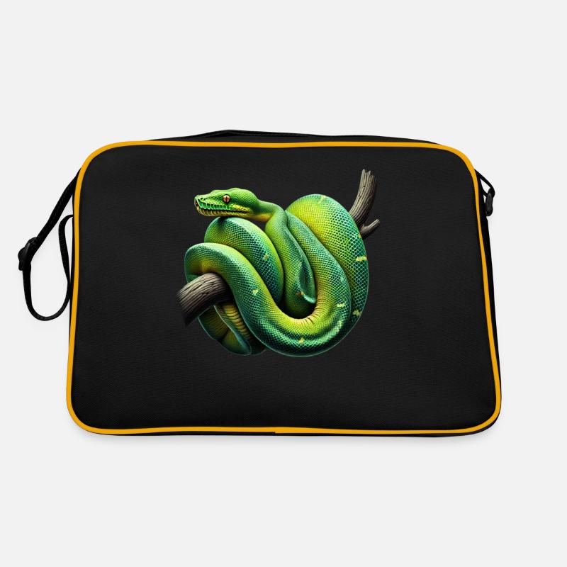 Green Tree Python Snakes Lover Terrarium Retro Bag