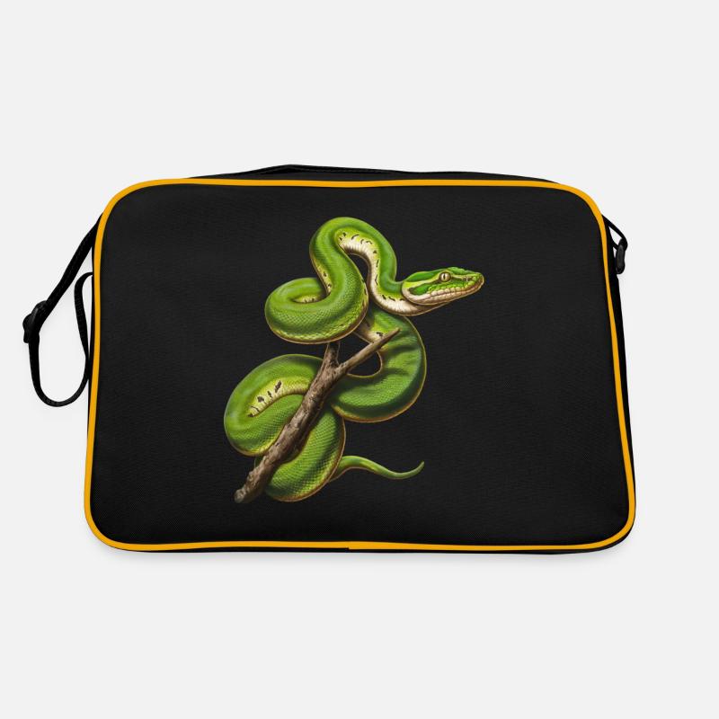 Arbre vert Python Serpents Amoureux Terrarium Sac Retro