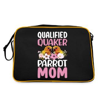 Qualifié Perroquet Maman Perroquet Oiseau Femme - Sac Retro - noir/or - Dos