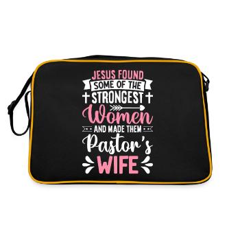 Jesus Women Pastor's Wife Christian - Retro Bag - black/gold - Back