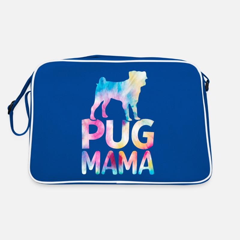 Mops Mama Bunter Mops Hund Retro Tasche