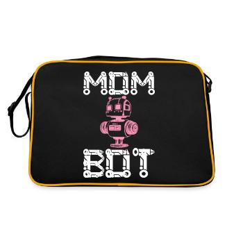 Mom Bot Robot Engineer Mom - Retro Bag - black/gold - Back