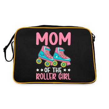 Mom Roller Girl Roller Skating Skater Girl Skater - Retro Tasche - Schwarz/Gold - Hinten