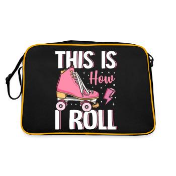 How I Roller Skate Roller Skater - Retro Bag - black/gold - Back