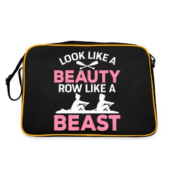 Rowing lovers look like a - Retro Bag - black/gold - Back