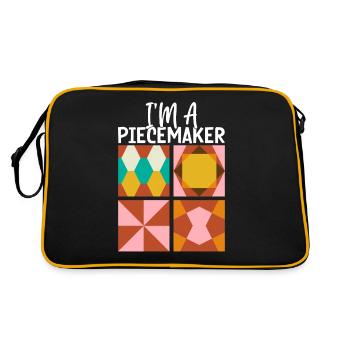 Quilt Lover Tricot Couture Fille Je suis A - Sac Retro - noir/or - Dos