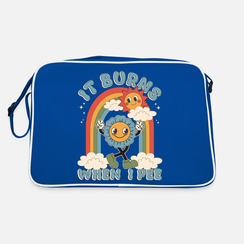 Lustiger Spruch "It Burns when i Pee"! Retro Tasche