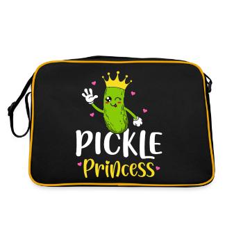 Cucumber Princess Funny Cucumber Cucumber Girl - Retro Bag - black/gold - Back