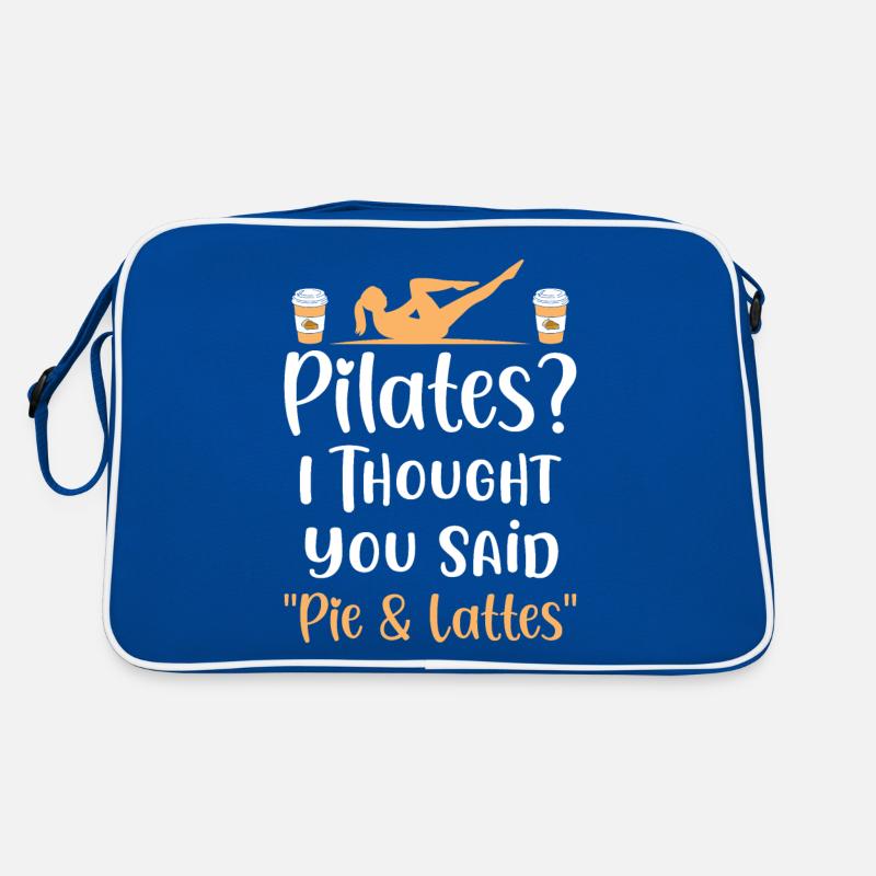 Pilates Pie Lattes Pilates Teacher Yoga Exercise Retro Bag