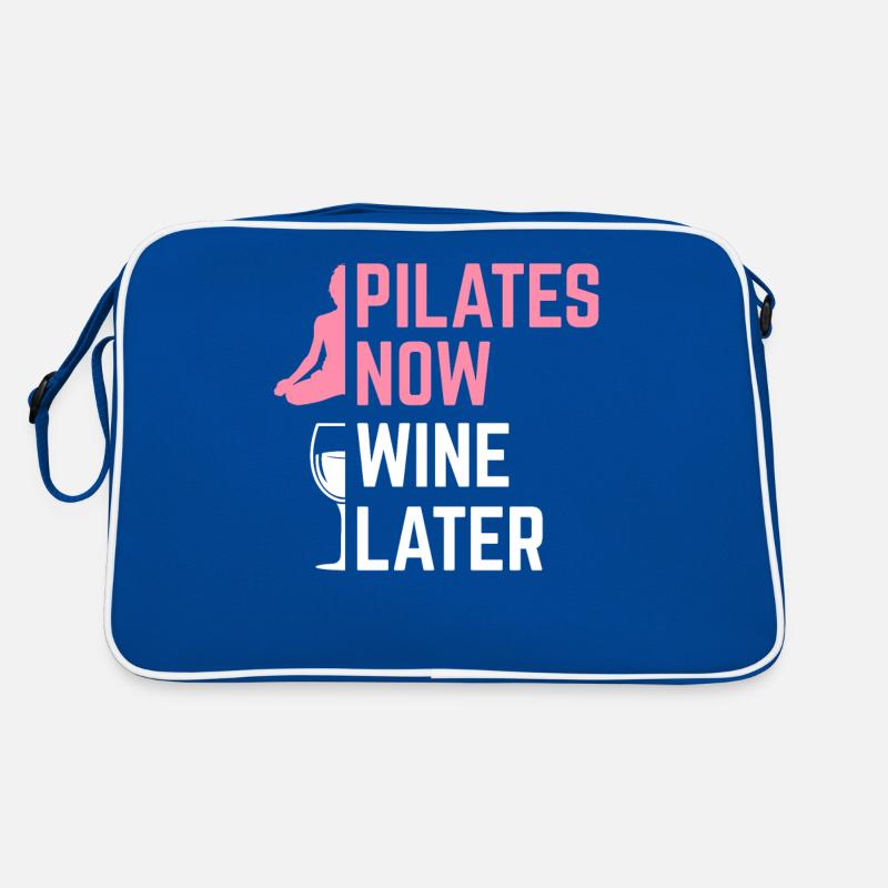 Pilates Jetzt Wein Später Ausbilder Yoga Übung Retro Tasche