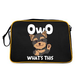 Furry Fandom Furries Fursona Owo Qu’est-ce que c’est ? - Sac Retro - noir/or - Dos