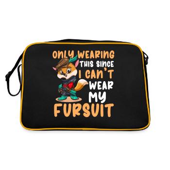 furry fandom furries fursona je peux dire à mon - Sac Retro - noir/or - Dos