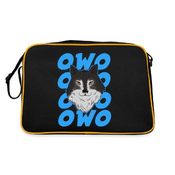 Furry Fandom Pumpkins Fursona Owo - Retro Bag - black/gold - Back